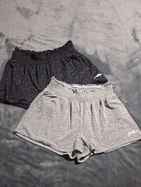 Justice Girls Lounge Shorts - Light Gray & Black